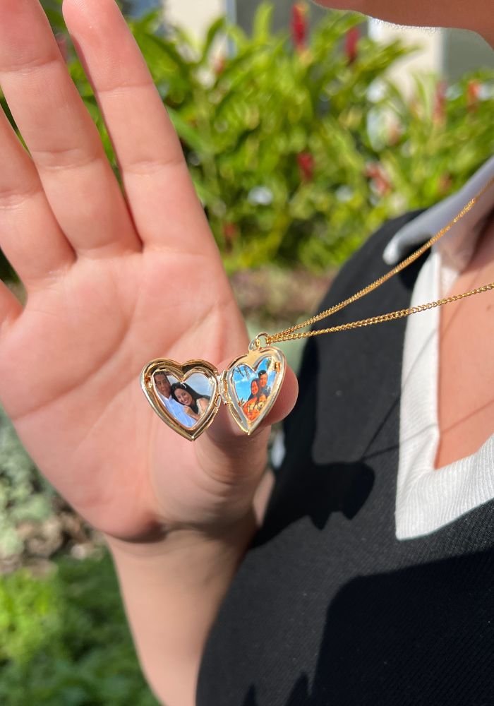 Collar corazón con fotos