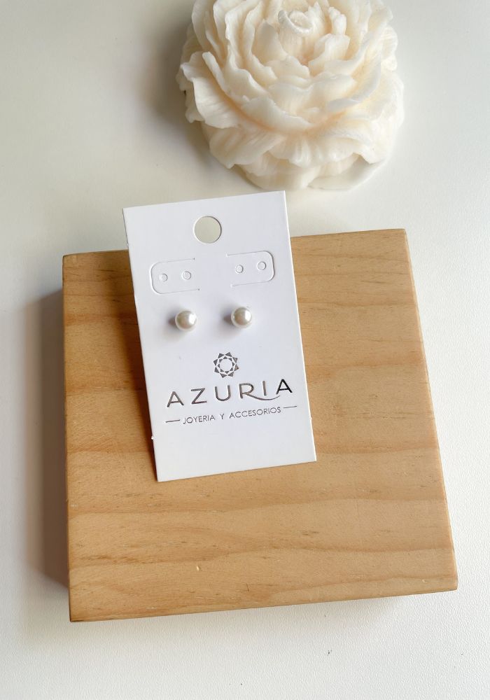 Arete Broquel Perlas