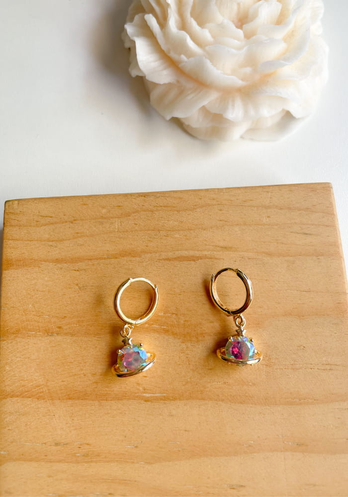 Aretes Saturno Tornasol
