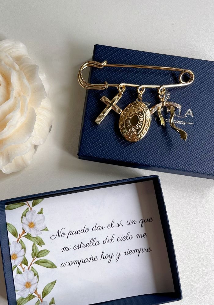 Broche Dorado Moño