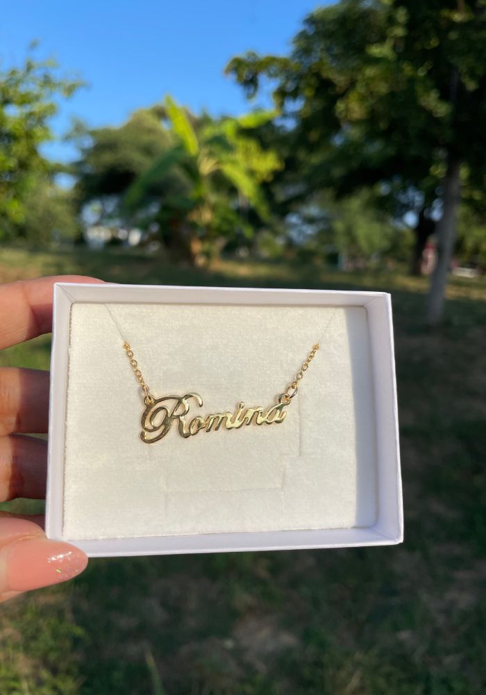 Collar Nombre Placa Sencilla