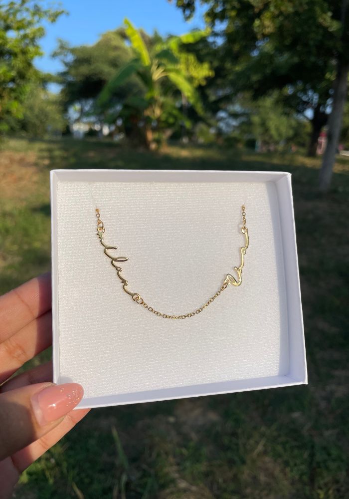 Collar Personalizado con Dos Nombres