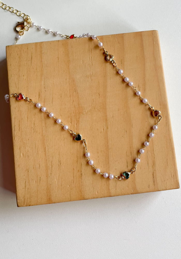 Collar Choker con Corazones