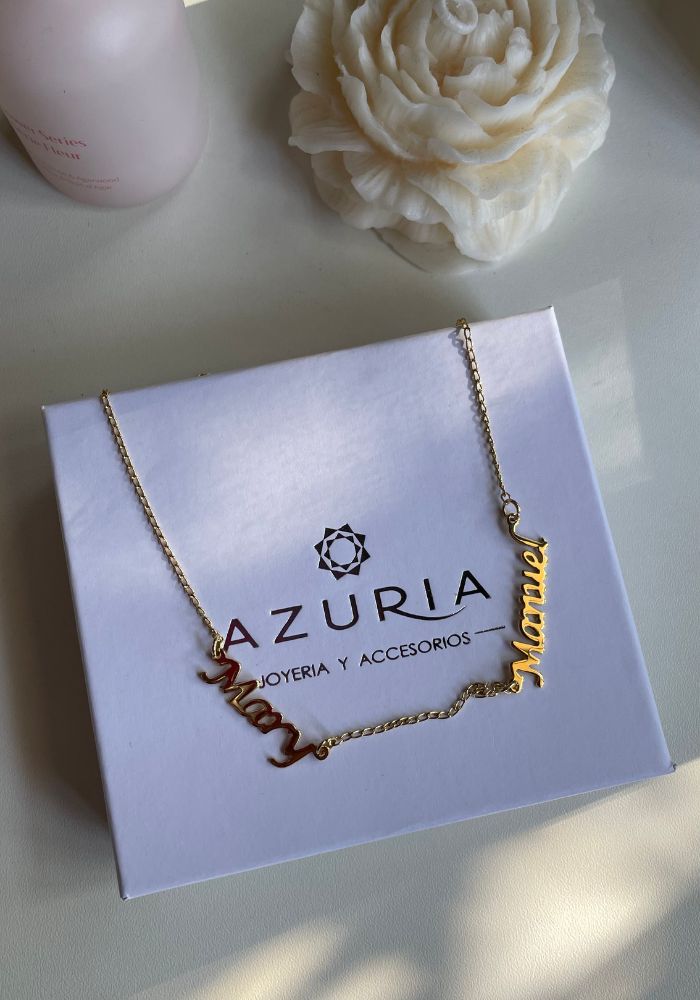 Collar Personalizado con Dos Nombres