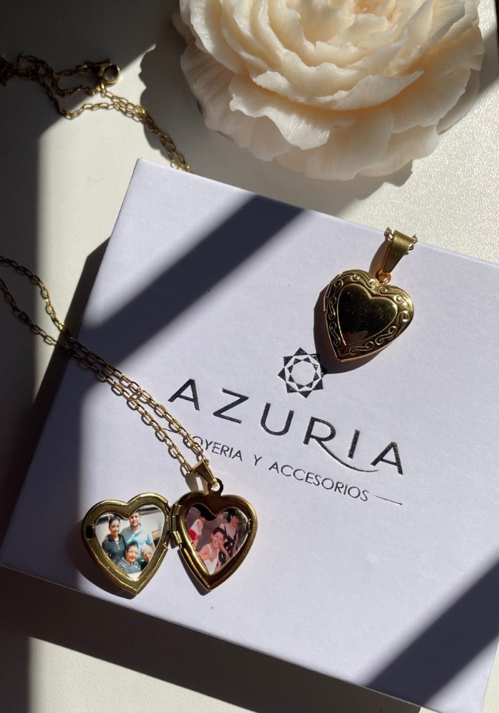 Collar Relicario Corazón Mini
