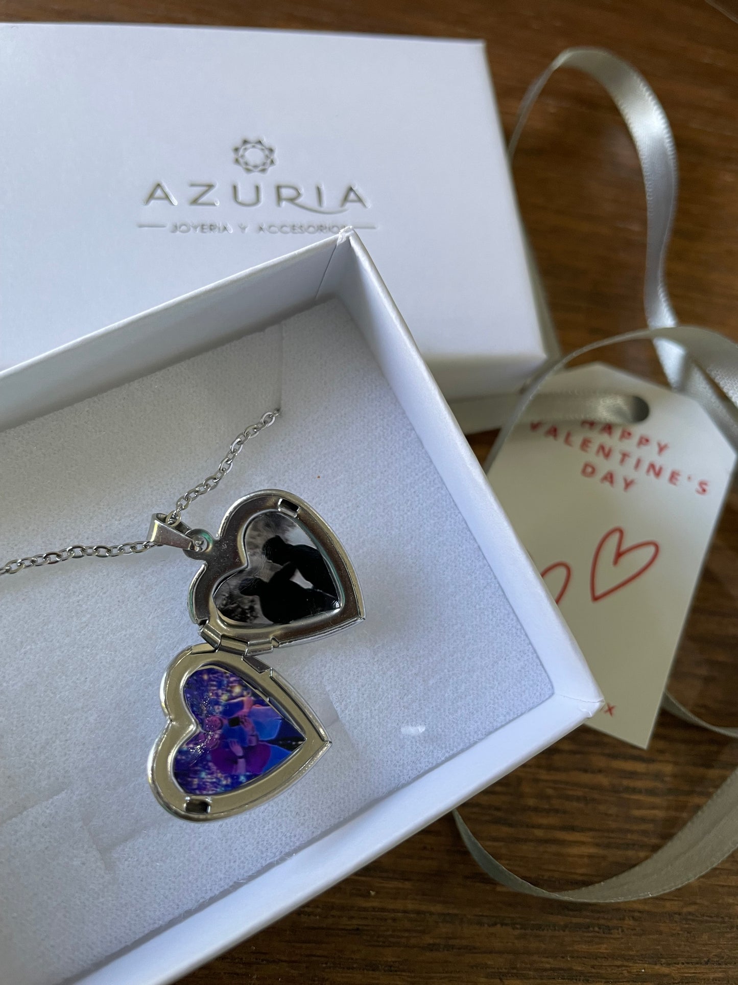 Collar corazón con fotos