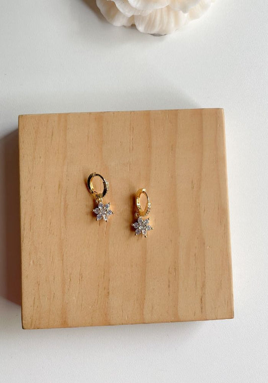 Arete Arracada Flor Zirconia