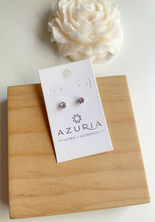 Arete Cristal Rosa