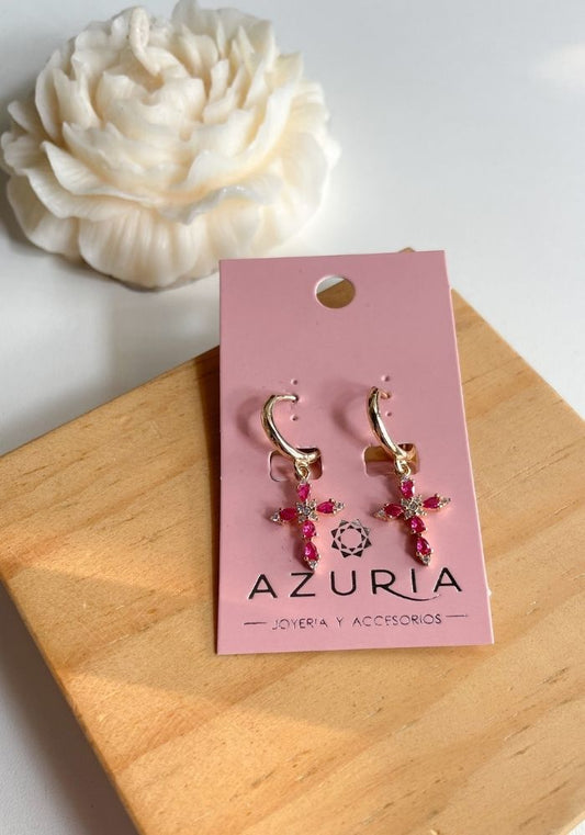 Aretes Huggies Cruz