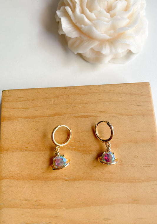 Aretes Saturno Tornasol