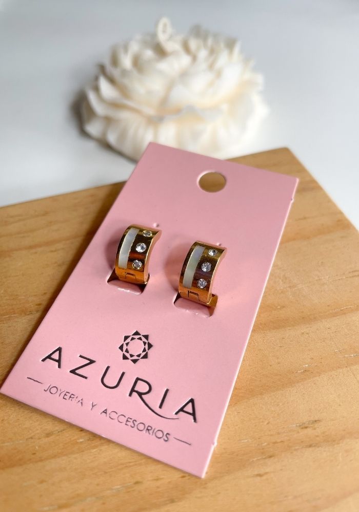 Aretes Hoops Cristal