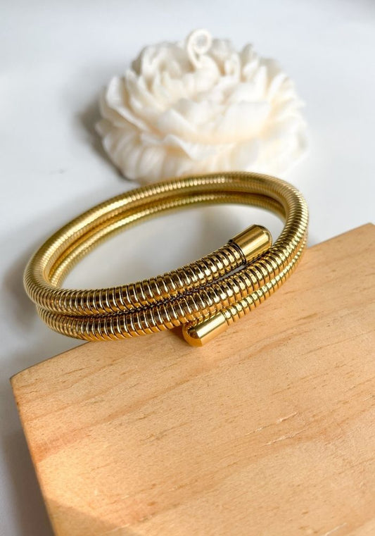 Brazalete Doble Dorado