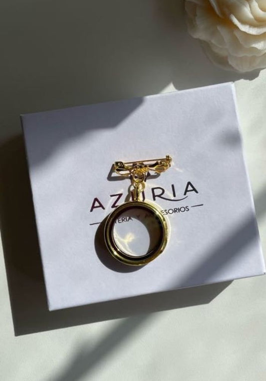 Broche Dorado Cristal