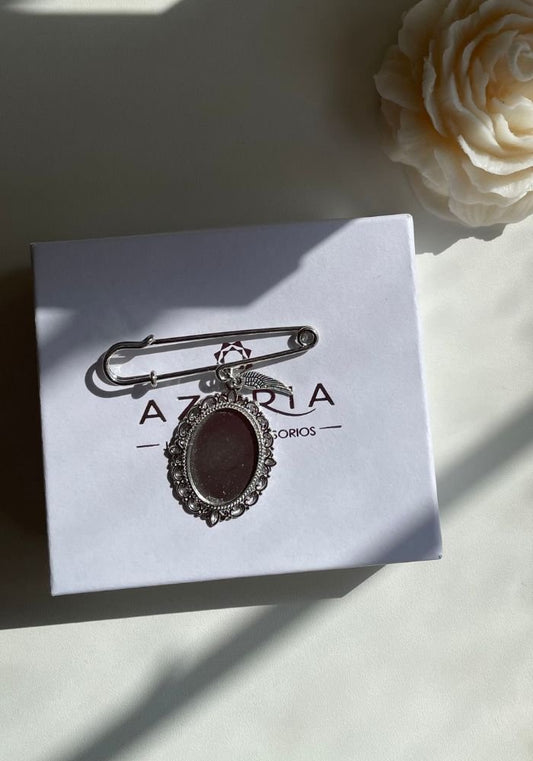 Broche Plateado Ala
