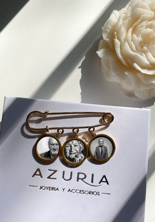 Broche Dorado Redondo