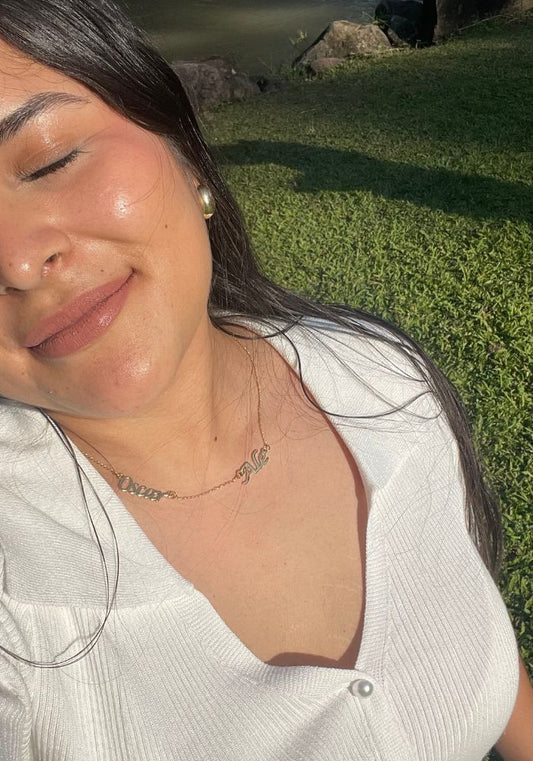 Collar Personalizado con Dos Nombres
