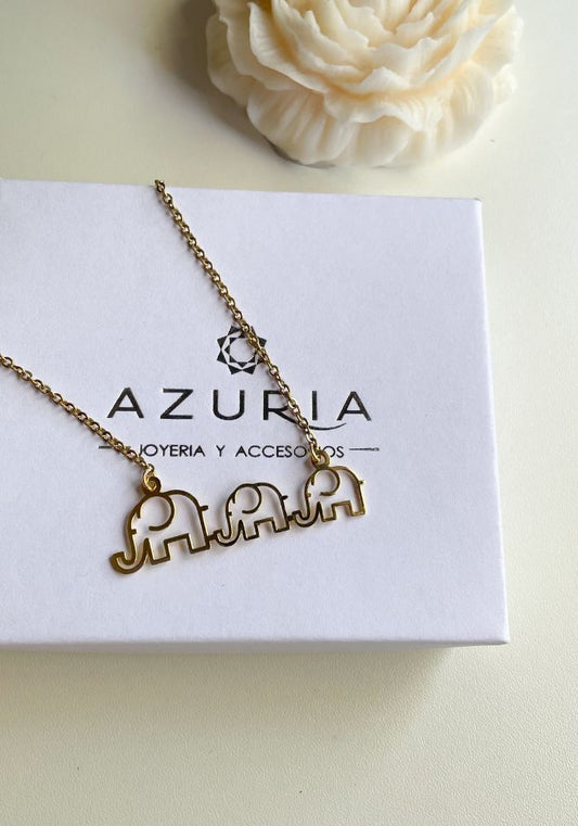 Collar Personalizado Tres Elefantes