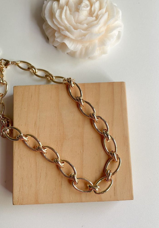 Collar Eslabones Dorado