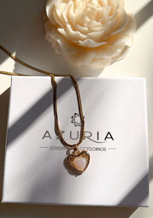 Collar Corazón Perla