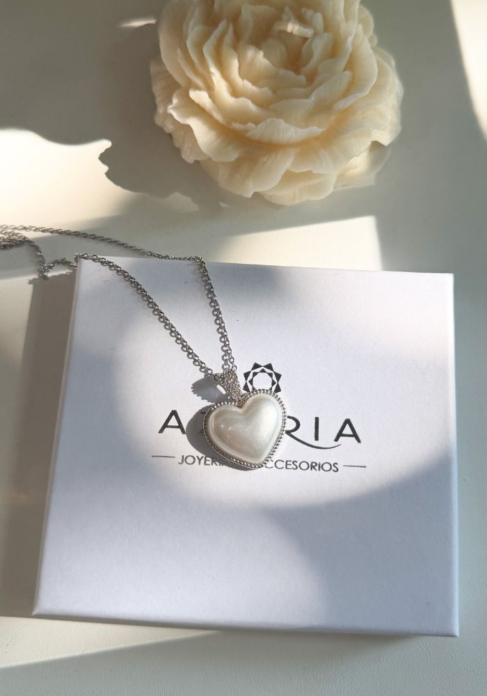 Collar Corazón Plateado