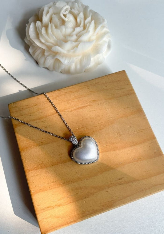 Collar Corazón Plateado