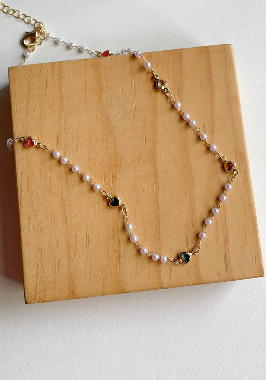 Collar Choker con Corazones