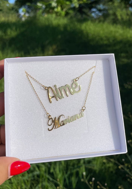 Collar Nombre Placa Sencilla