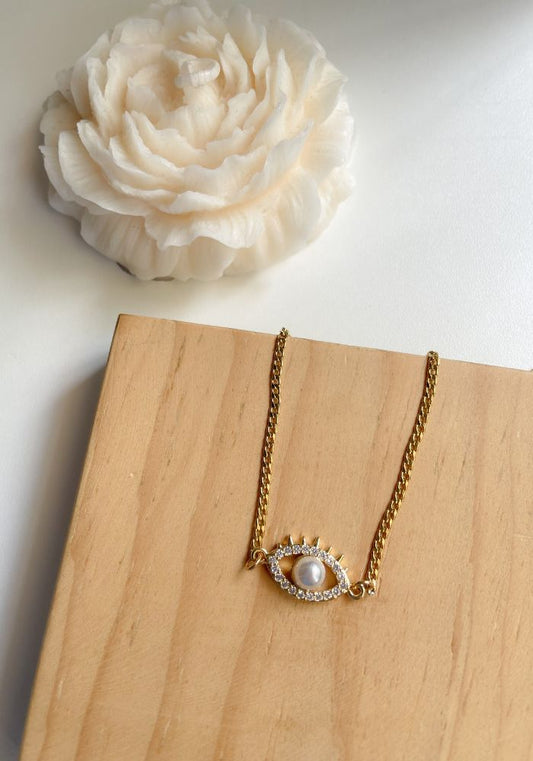 Collar Ojo con Perla