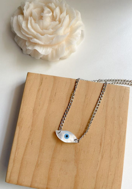 Collar Ojo Plateado