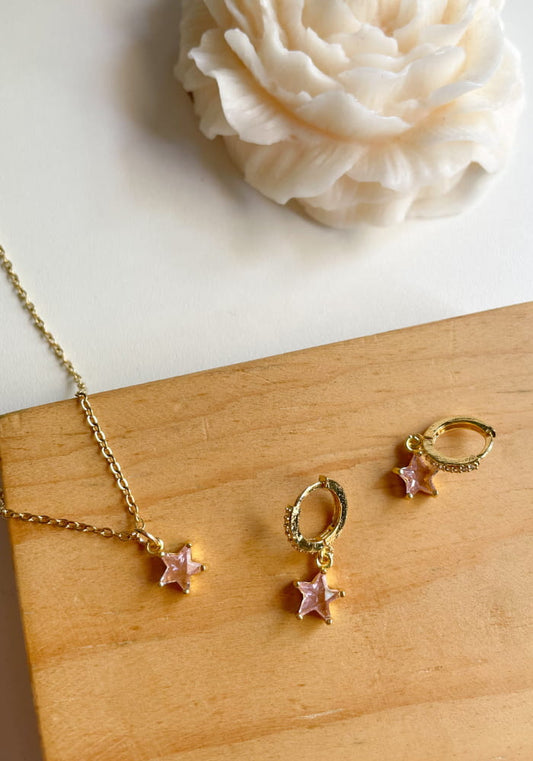 Juego de Aretes y Collar Estrella