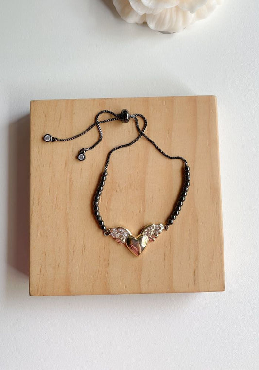 Pulsera Corazón con Alas